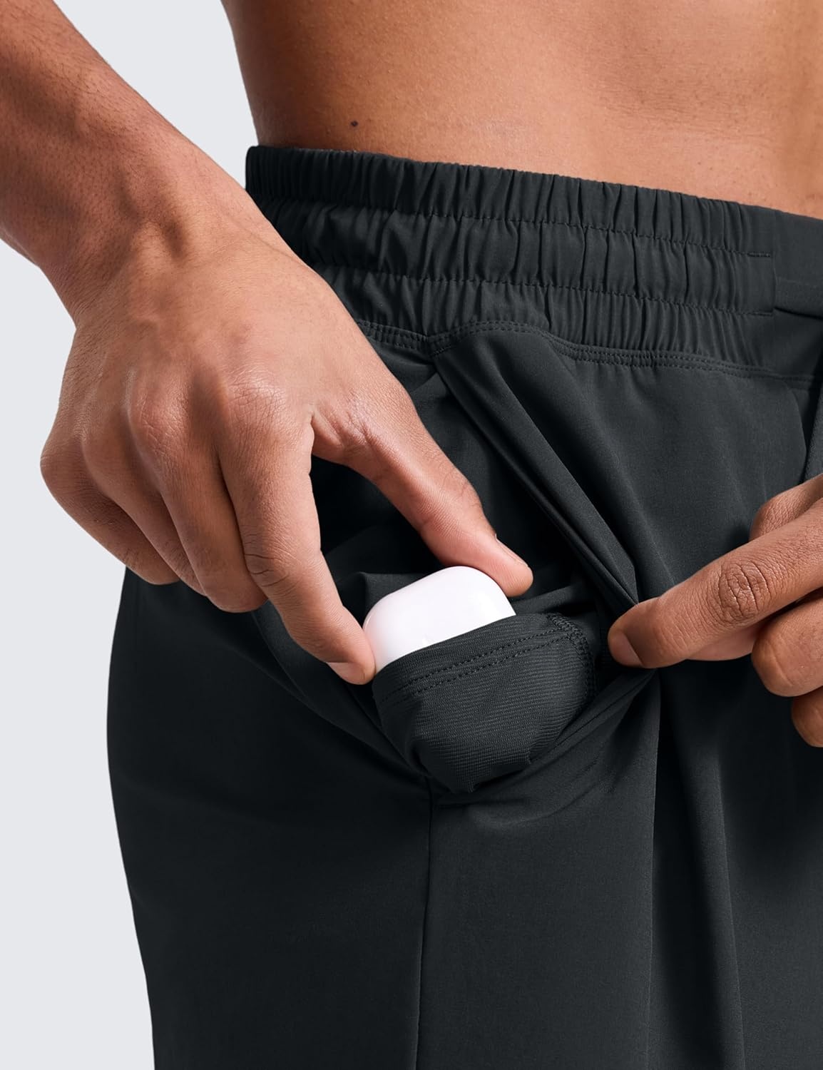 image:imageCRZ YOGA Mens Linerless Workout Shorts 7 Quick Dry for Running Sports Athletic Gym with PocketsBlack