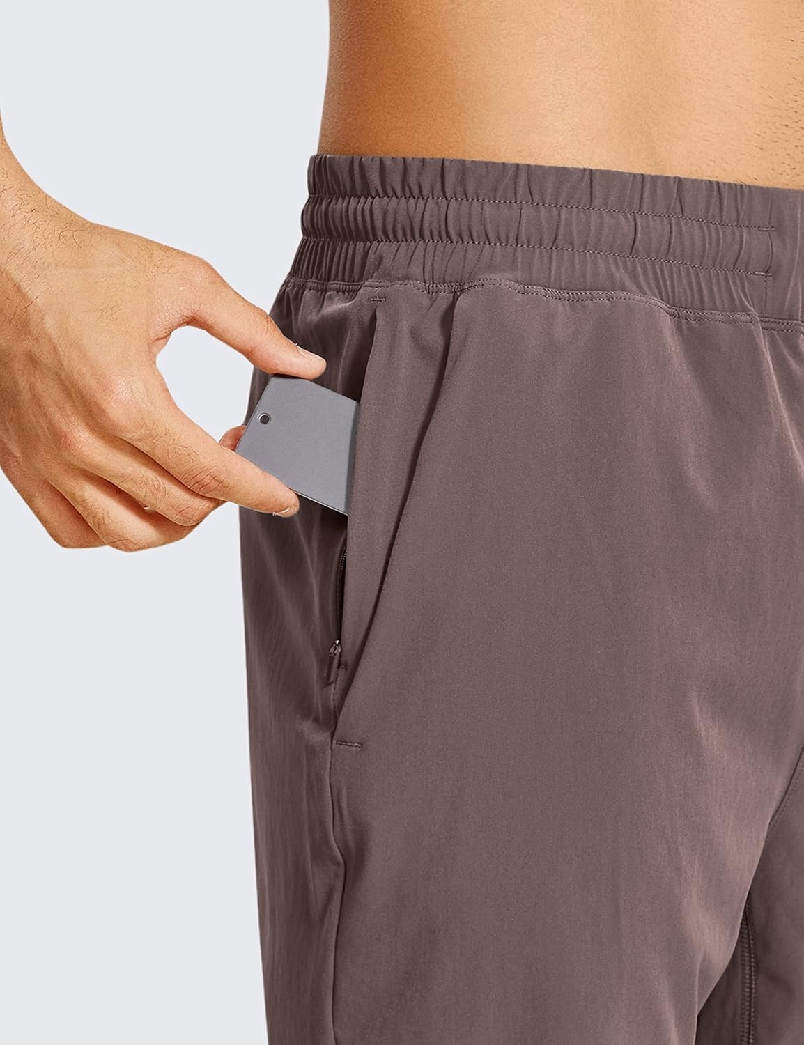image:imageCRZ YOGA Mens Linerless Workout Shorts 7 Quick Dry for Running Sports Athletic Gym with PocketsBrown Rock