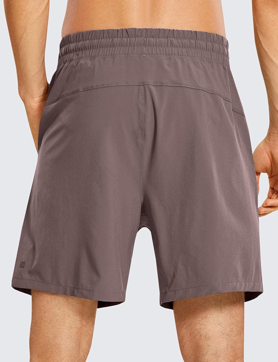 image:imageCRZ YOGA Mens Linerless Workout Shorts 7 Quick Dry for Running Sports Athletic Gym with PocketsBrown Rock