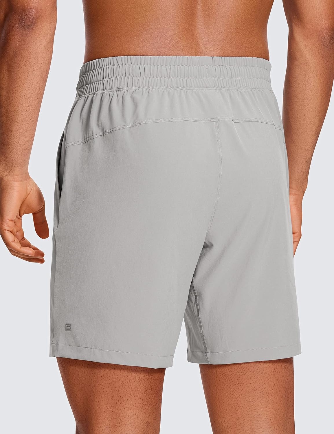 image:imageCRZ YOGA Mens Linerless Workout Shorts 7 Quick Dry for Running Sports Athletic Gym with PocketsDark Chrome