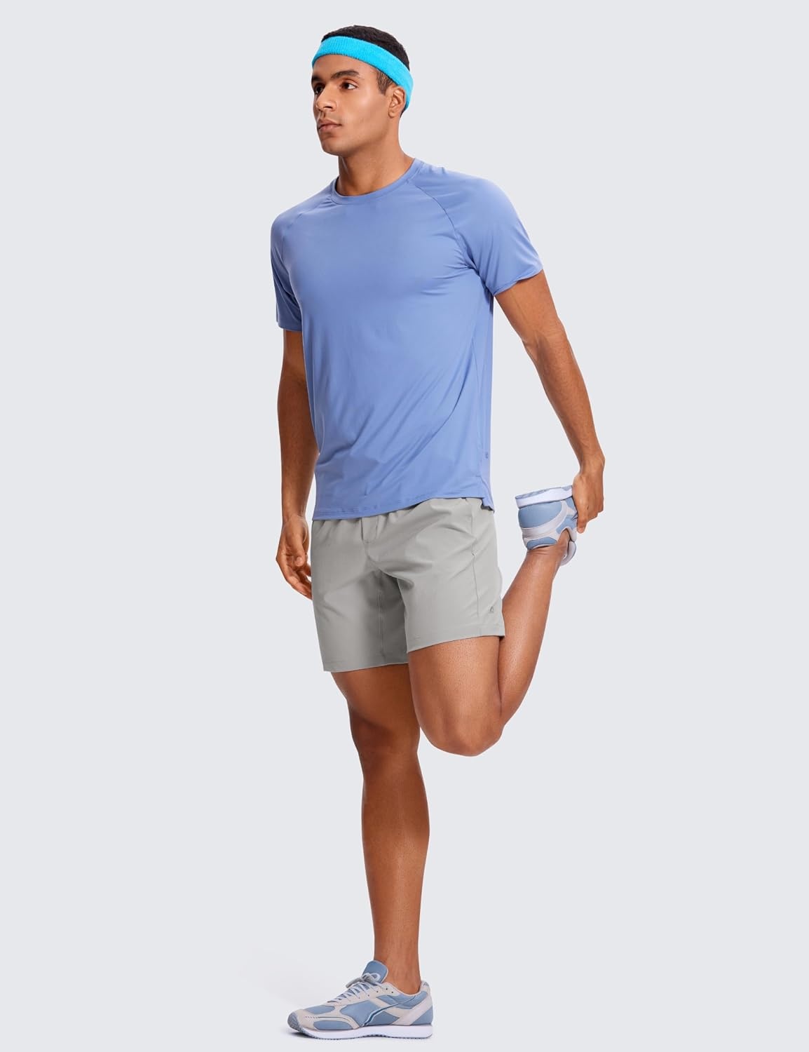 image:imageCRZ YOGA Mens Linerless Workout Shorts 7 Quick Dry for Running Sports Athletic Gym with PocketsDark Chrome