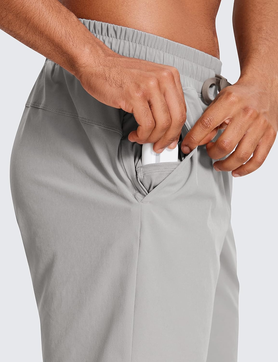 image:imageCRZ YOGA Mens Linerless Workout Shorts 7 Quick Dry for Running Sports Athletic Gym with PocketsDark Chrome
