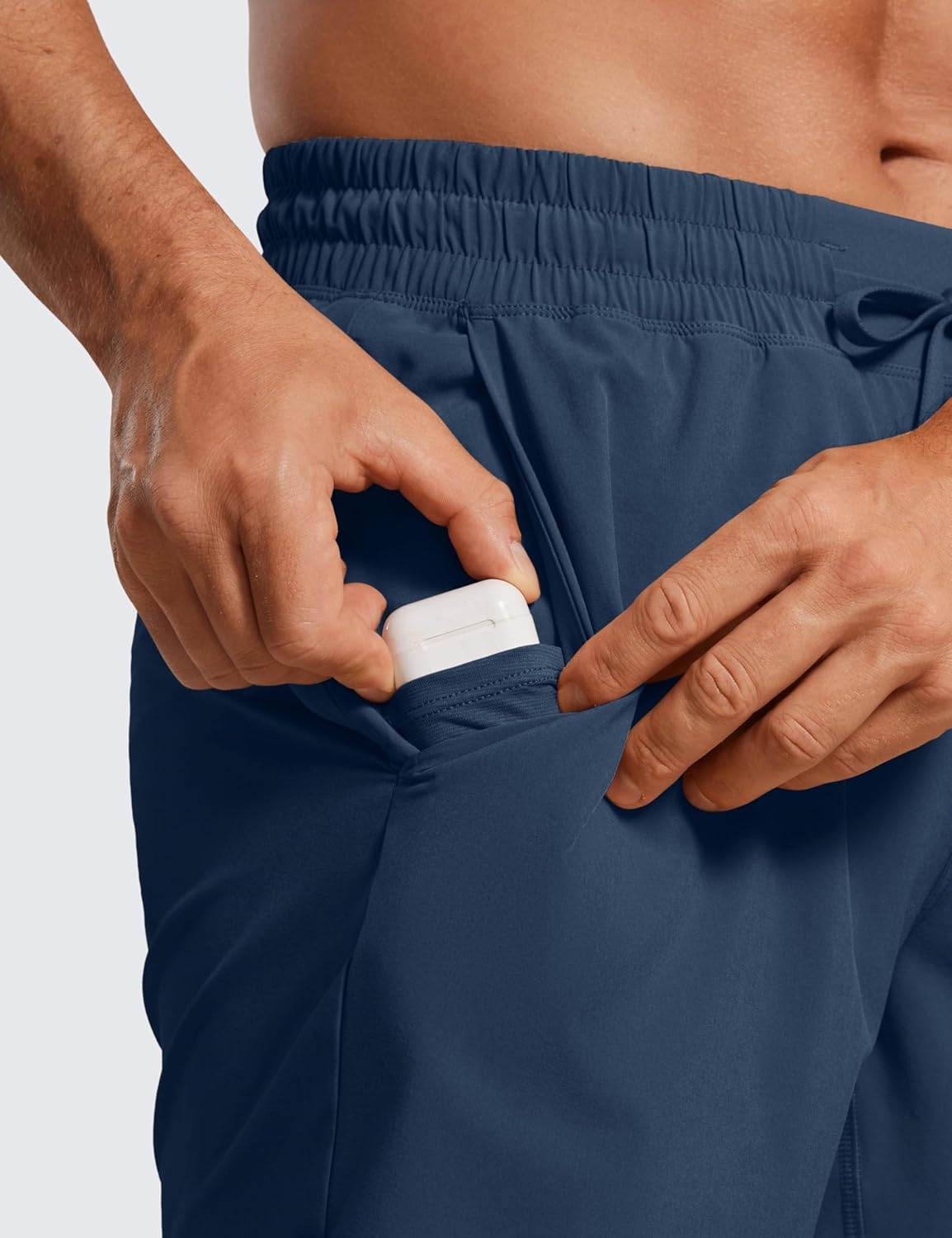 image:imageCRZ YOGA Mens Linerless Workout Shorts 7 Quick Dry for Running Sports Athletic Gym with PocketsElectric Blue