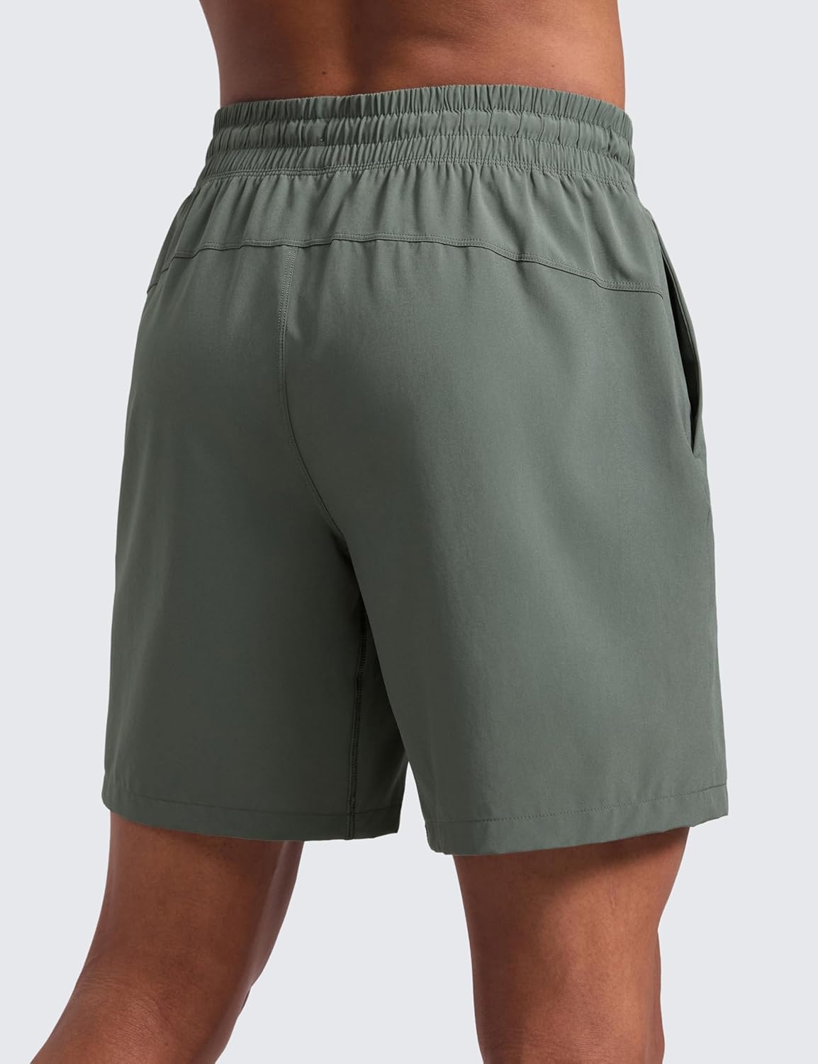 image:imageCRZ YOGA Mens Linerless Workout Shorts 7 Quick Dry for Running Sports Athletic Gym with PocketsGrey Sage