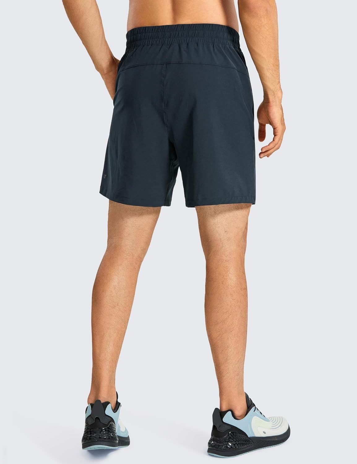 image:imageCRZ YOGA Mens Linerless Workout Shorts 7 Quick Dry for Running Sports Athletic Gym with PocketsTrue Navy