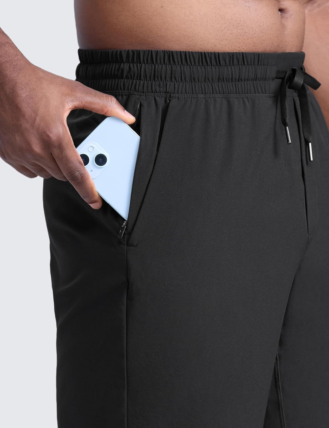 image:imageCRZ YOGA Mens Linerless Workout Shorts 9 Quick Dry for Running Sports Athletic Gym with PocketsBlack