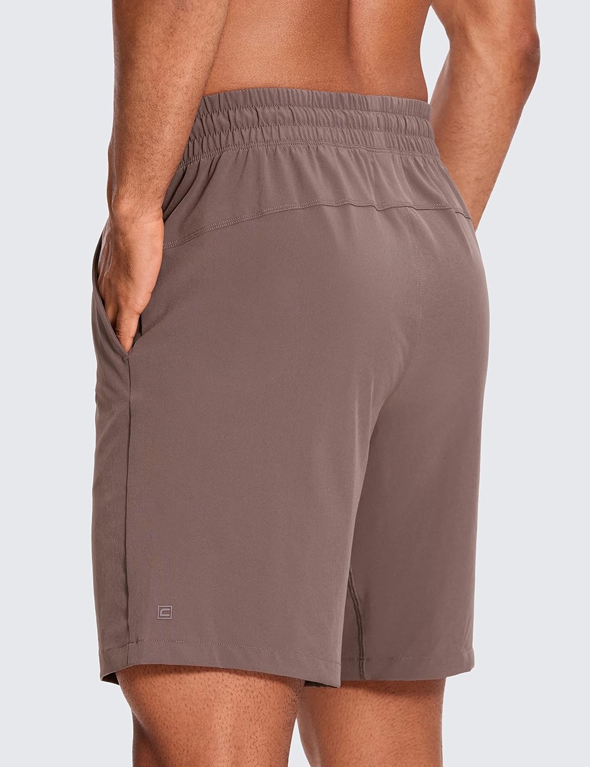 image:imageCRZ YOGA Mens Linerless Workout Shorts 9 Quick Dry for Running Sports Athletic Gym with PocketsBrown Rock