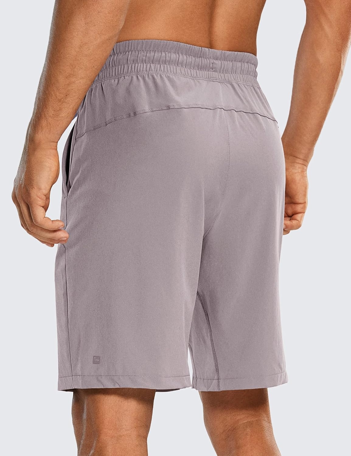 image:imageCRZ YOGA Mens Linerless Workout Shorts 9 Quick Dry for Running Sports Athletic Gym with PocketsLunar Rock