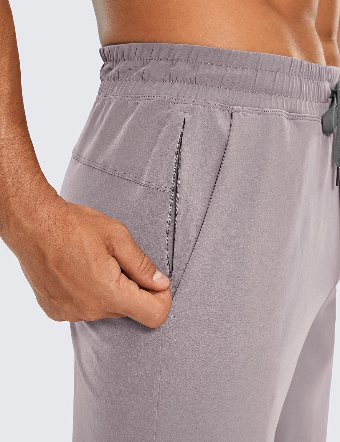 image:imageCRZ YOGA Mens Linerless Workout Shorts 9 Quick Dry for Running Sports Athletic Gym with PocketsLunar Rock