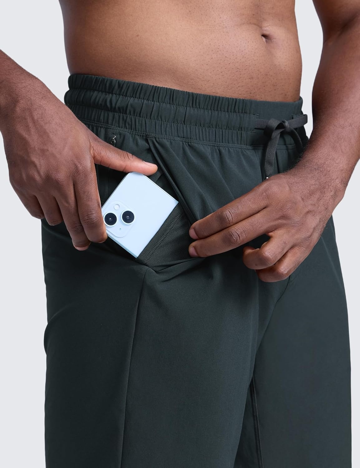 image:imageCRZ YOGA Mens Linerless Workout Shorts 9 Quick Dry for Running Sports Athletic Gym with PocketsMelanite