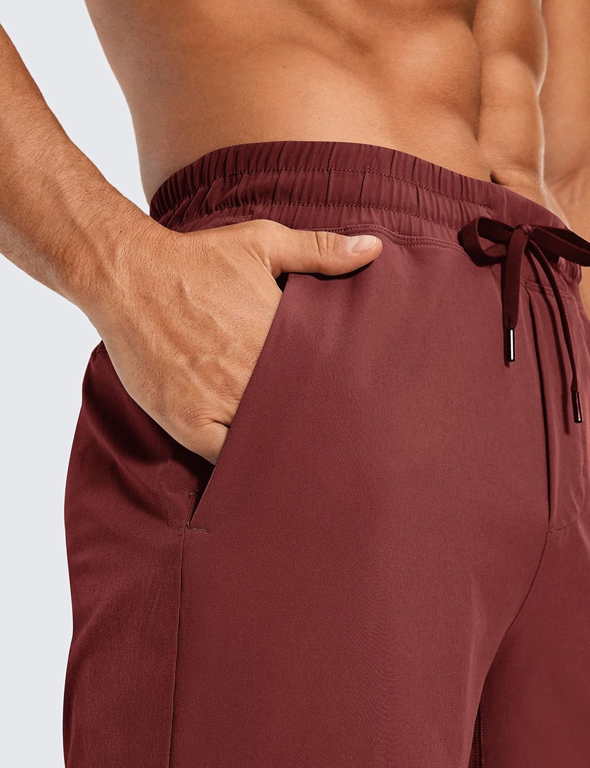 image:imageCRZ YOGA Mens Linerless Workout Shorts 9 Quick Dry for Running Sports Athletic Gym with PocketsSavannah