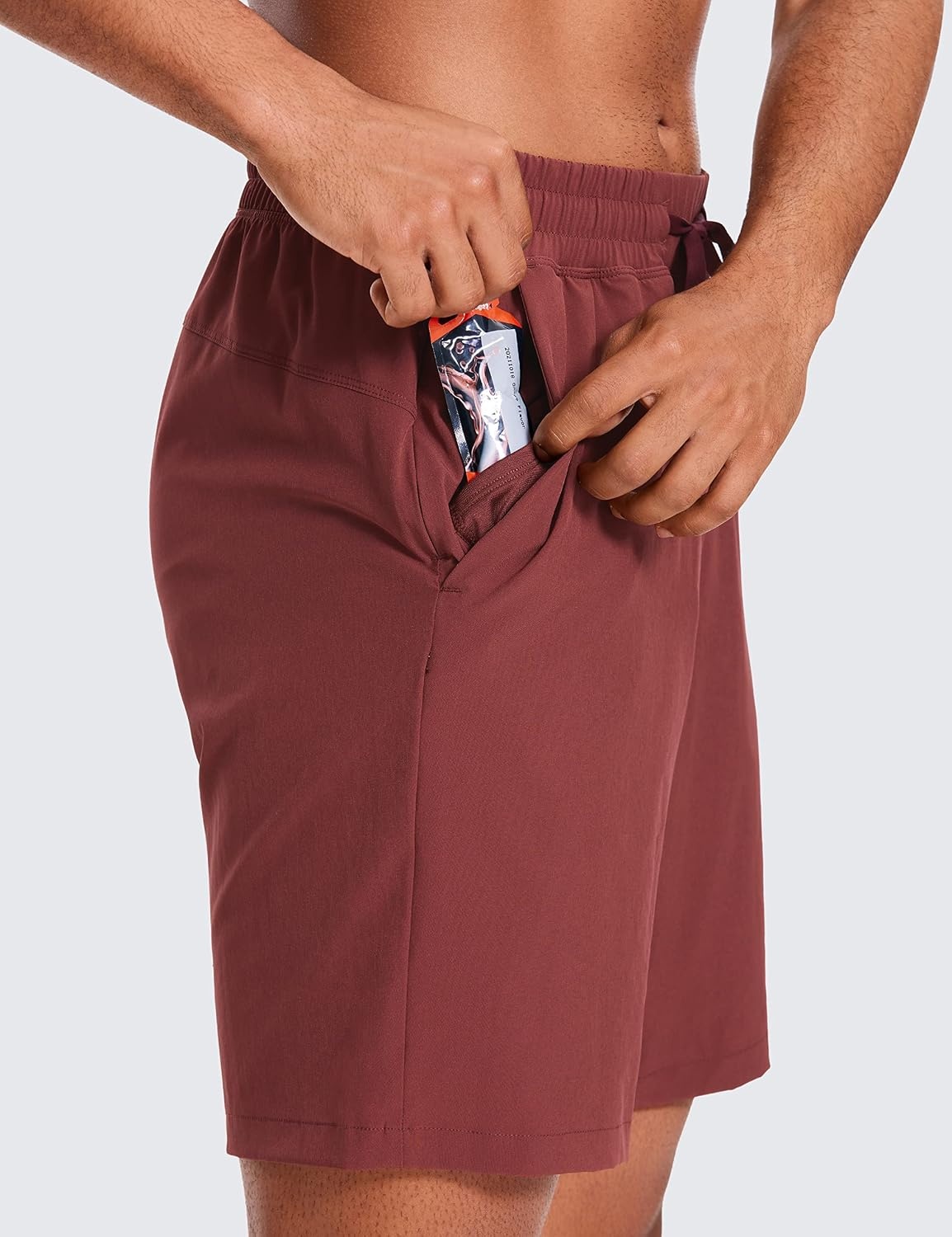 image:imageCRZ YOGA Mens Linerless Workout Shorts 9 Quick Dry for Running Sports Athletic Gym with PocketsSavannah