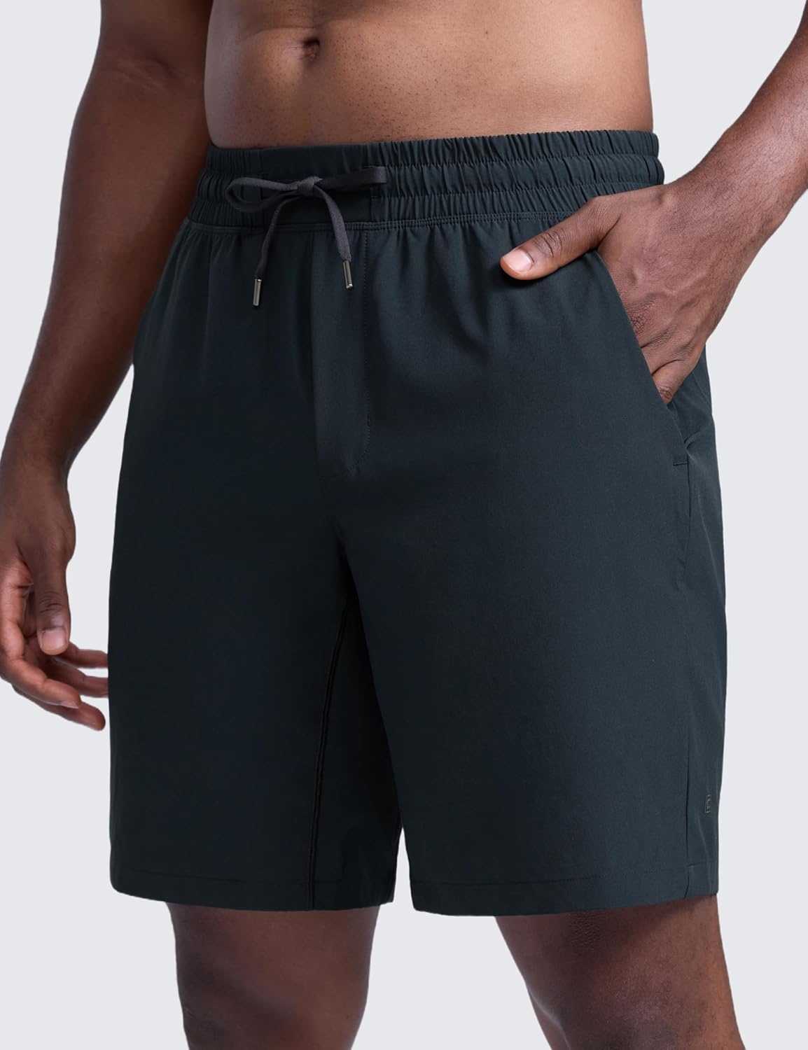 image:imageCRZ YOGA Mens Linerless Workout Shorts 9 Quick Dry for Running Sports Athletic Gym with PocketsTrue Navy