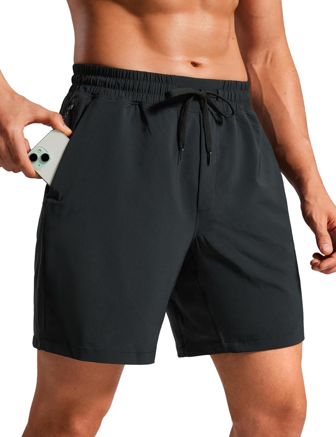 image:imageCRZ YOGA Mens Swim Trunks 57 Mesh Liner Quick Dry Beach Sports Casual Swimwear Shorts with PocketsBlack