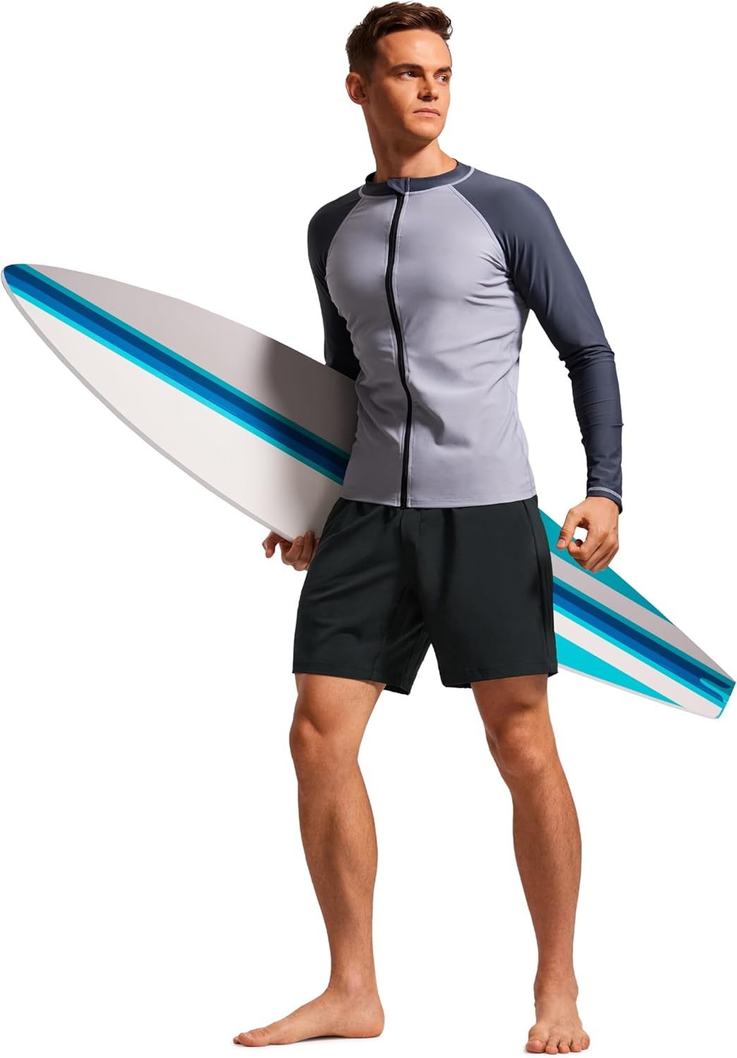 image:imageCRZ YOGA Mens Swim Trunks 57 Mesh Liner Quick Dry Beach Sports Casual Swimwear Shorts with PocketsBlack