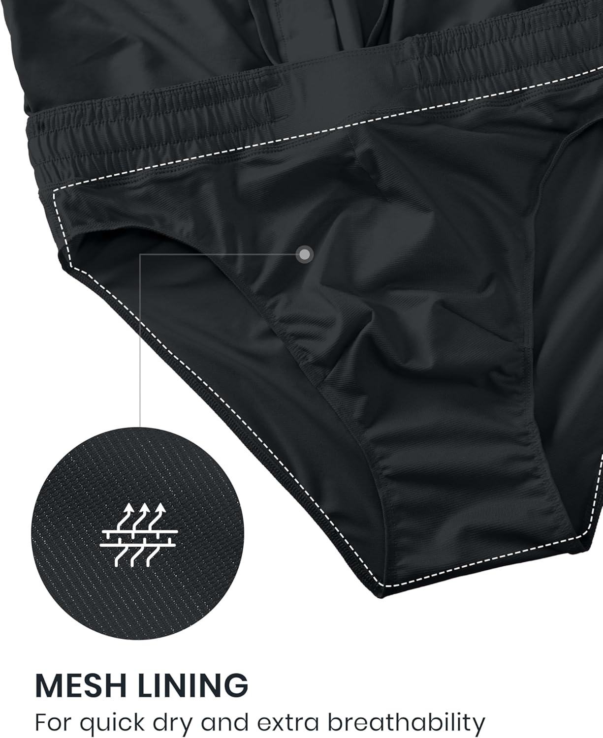 image:imageCRZ YOGA Mens Swim Trunks 57 Mesh Liner Quick Dry Beach Sports Casual Swimwear Shorts with PocketsBlack