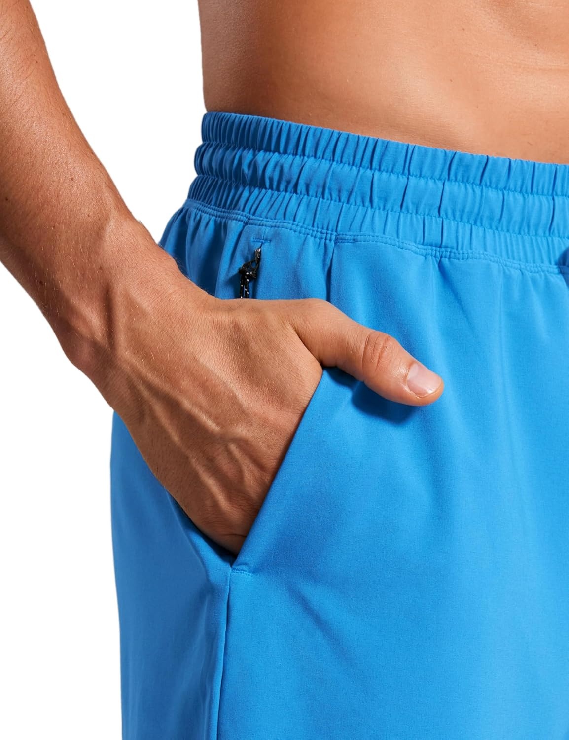 image:imageCRZ YOGA Mens Swim Trunks 57 Mesh Liner Quick Dry Beach Sports Casual Swimwear Shorts with PocketsMadagascar Blue