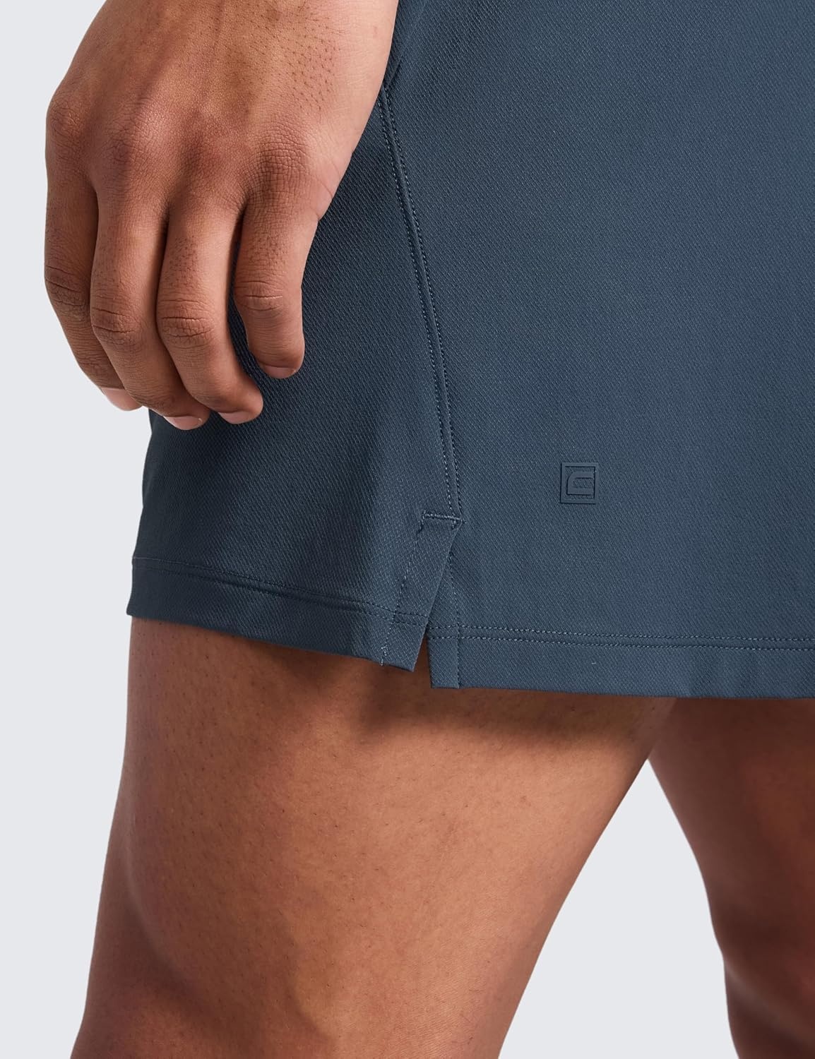 image:imageCRZ YOGA Mens Texture Training Shorts 5 Side Split Quick Dry Lightweight for Workout Running with Zipper PocketStelindigo