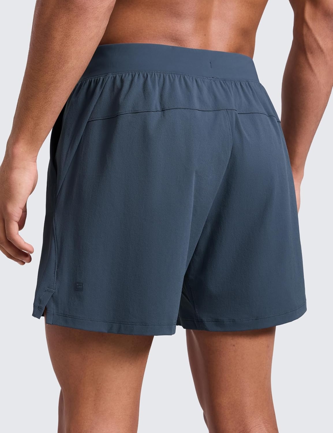 image:imageCRZ YOGA Mens Texture Training Shorts 5 Side Split Quick Dry Lightweight for Workout Running with Zipper PocketStelindigo