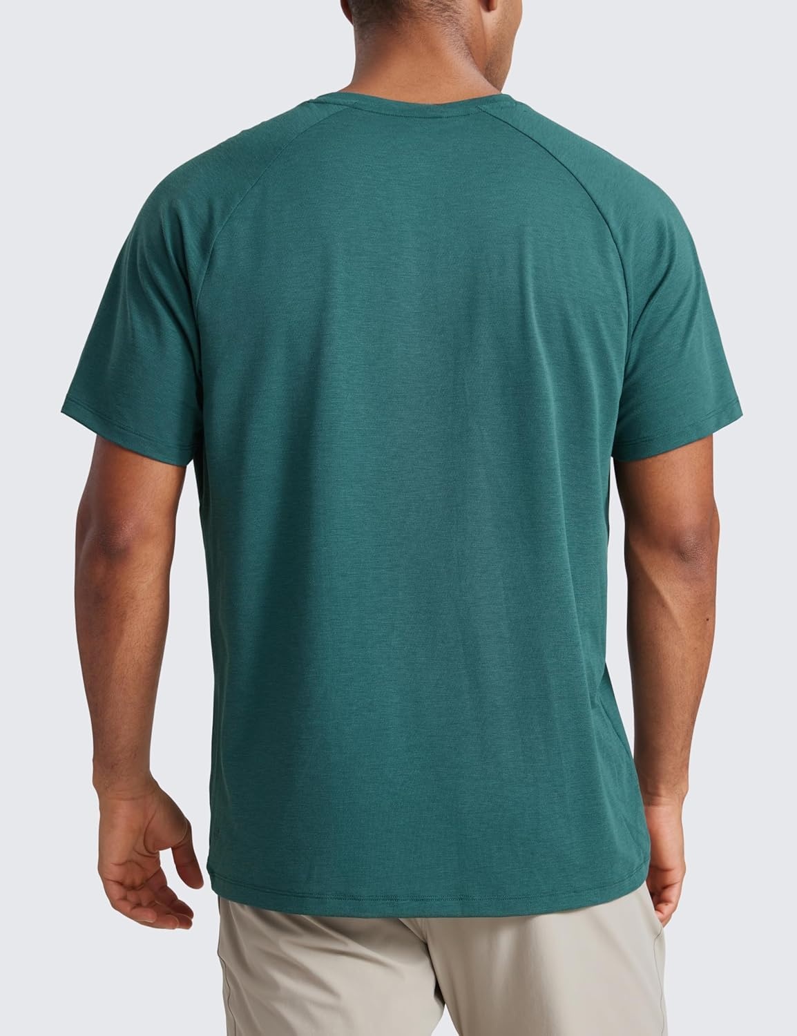 image:imageCRZ YOGA MicroMesh Workout Shirts for Men Lightweight Breathable TShirts Running Athletic Training Short Sleeve TopsForest Green