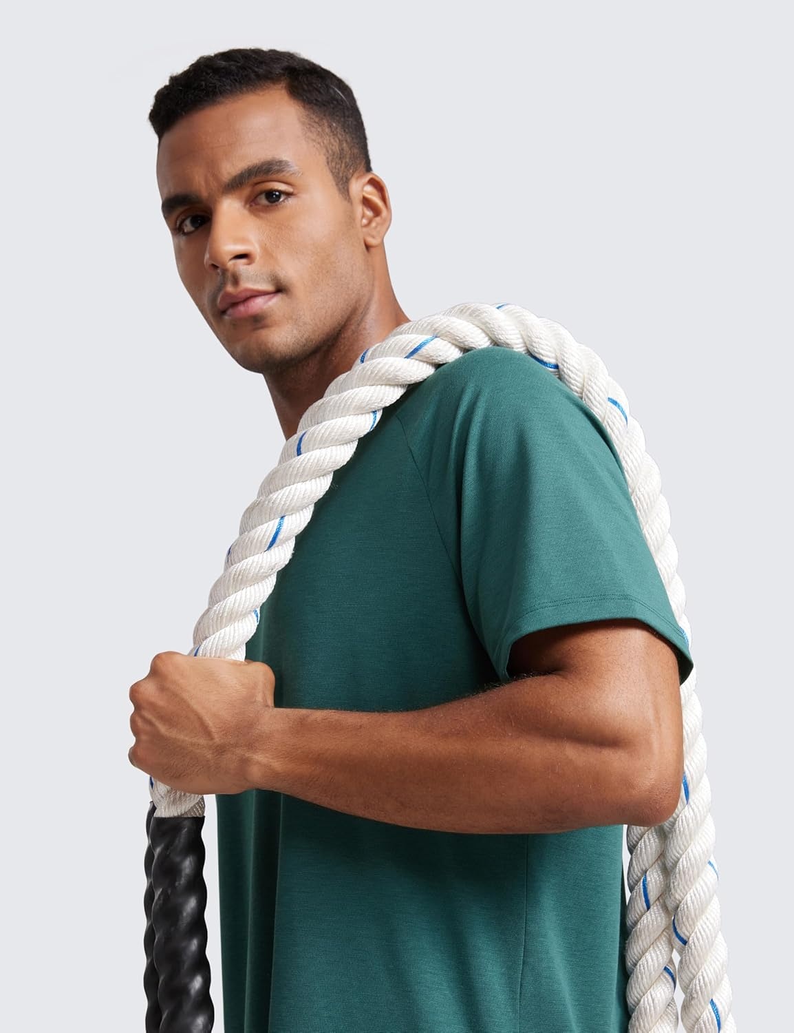 image:imageCRZ YOGA MicroMesh Workout Shirts for Men Lightweight Breathable TShirts Running Athletic Training Short Sleeve TopsForest Green