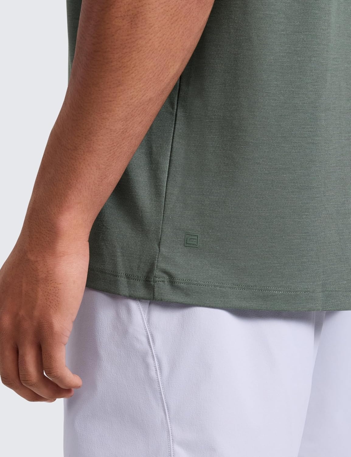 image:imageCRZ YOGA MicroMesh Workout Shirts for Men Lightweight Breathable TShirts Running Athletic Training Short Sleeve TopsGrey Sage