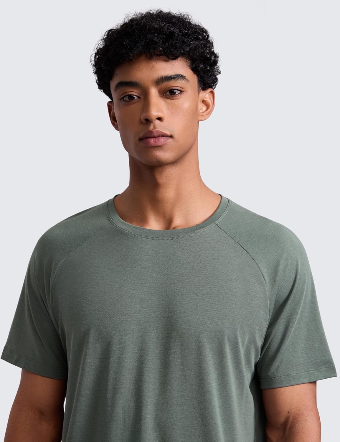 image:imageCRZ YOGA MicroMesh Workout Shirts for Men Lightweight Breathable TShirts Running Athletic Training Short Sleeve TopsGrey Sage