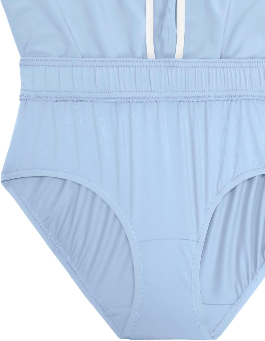 image:imageCRZ YOGA Mid Waisted Side Slit Beach Shorts for Women 3 Dolphin Swim Board Bathing Trunks Bottoms with LinerThe Breeze Blue