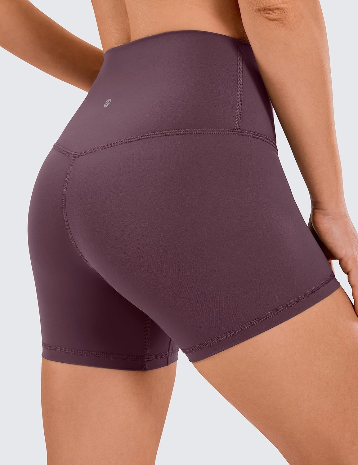 image:imageCRZ YOGA Naked Feeling Biker Shorts 4 High Waist Yoga Workout Running Gym Spandex WomensArctic Plum