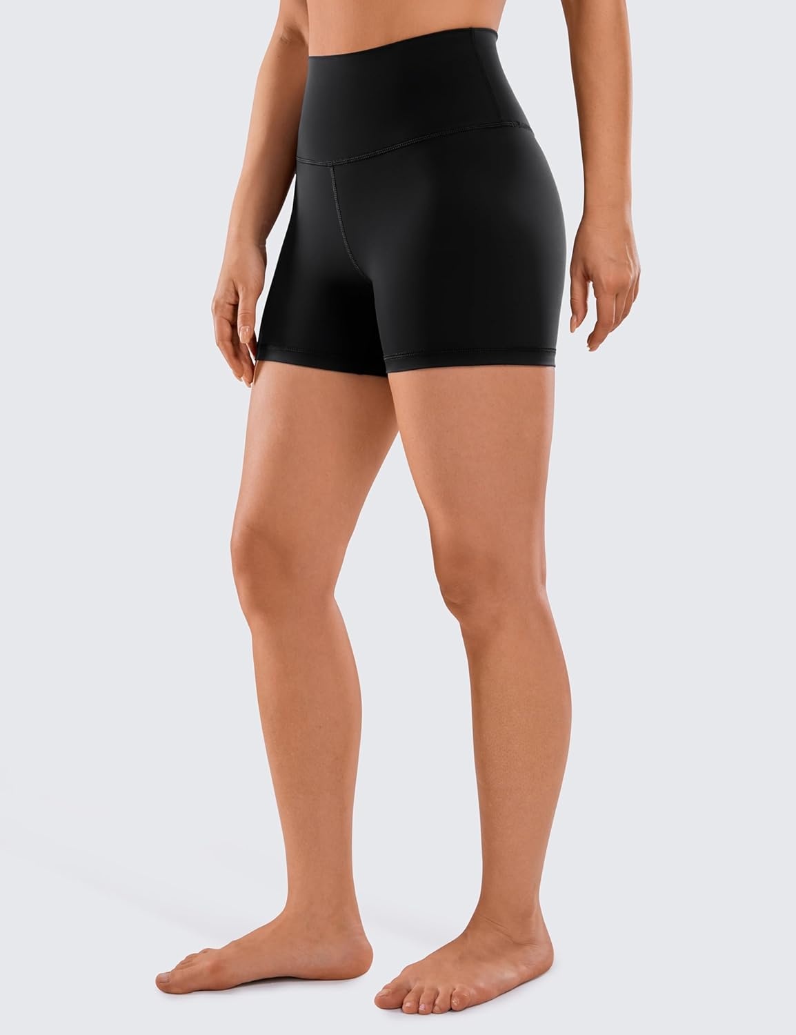image:imageCRZ YOGA Naked Feeling Biker Shorts 4 High Waist Yoga Workout Running Gym Spandex WomensBlack