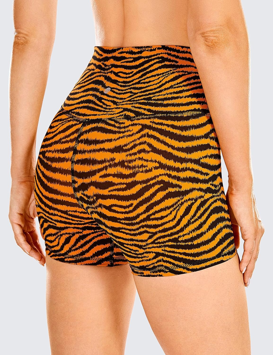 image:imageCRZ YOGA Naked Feeling Biker Shorts 4 High Waist Yoga Workout Running Gym Spandex WomensBright Chloasma Horse Pattern