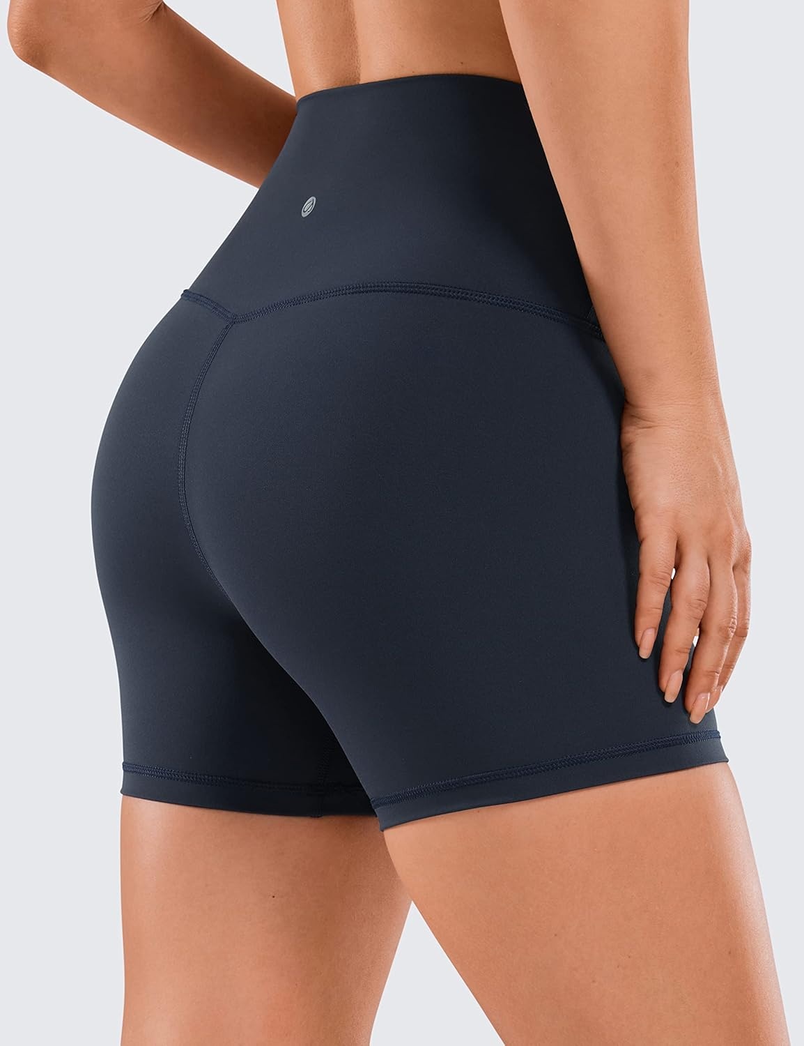 image:imageCRZ YOGA Naked Feeling Biker Shorts 4 High Waist Yoga Workout Running Gym Spandex WomensNavy