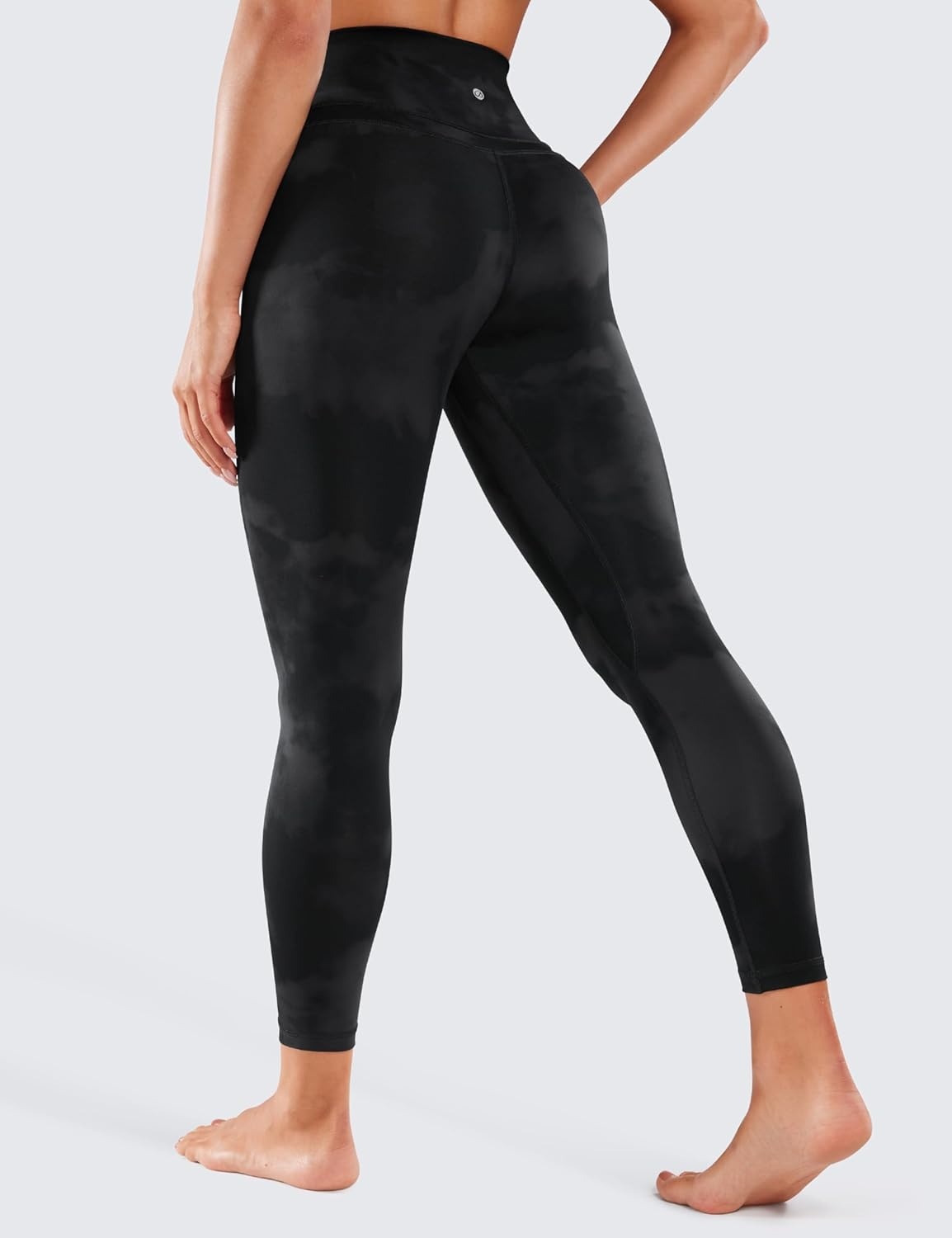 image:imageCRZ YOGA Naked Feeling Workout Leggings 25 High Waist Yoga Training Tight Womens PantsBlack Tie Dye Flowers
