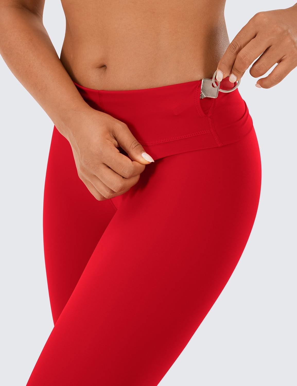 image:imageCRZ YOGA Naked Feeling Workout Leggings 25 High Waist Yoga Training Tight Womens PantsRed Chili