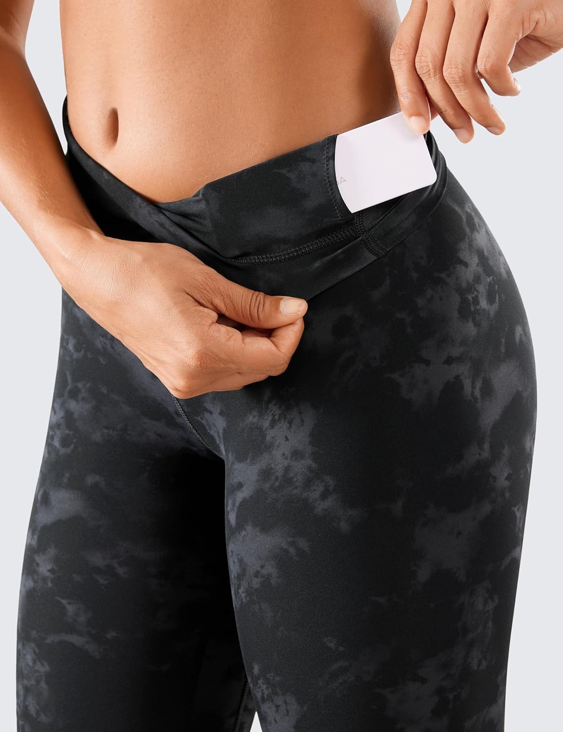 image:imageCRZ YOGA Naked Feeling Workout Leggings 25 High Waist Yoga Training Tight Womens PantsTie Dye Smoke Ink
