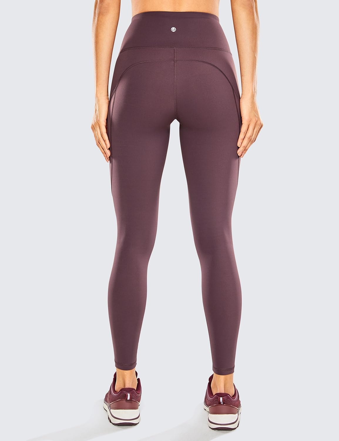 image:imageCRZ YOGA Naked Feeling Workout Leggings Pockets 25 High Waisted Womens Yoga Pants Running TightsArctic Plum