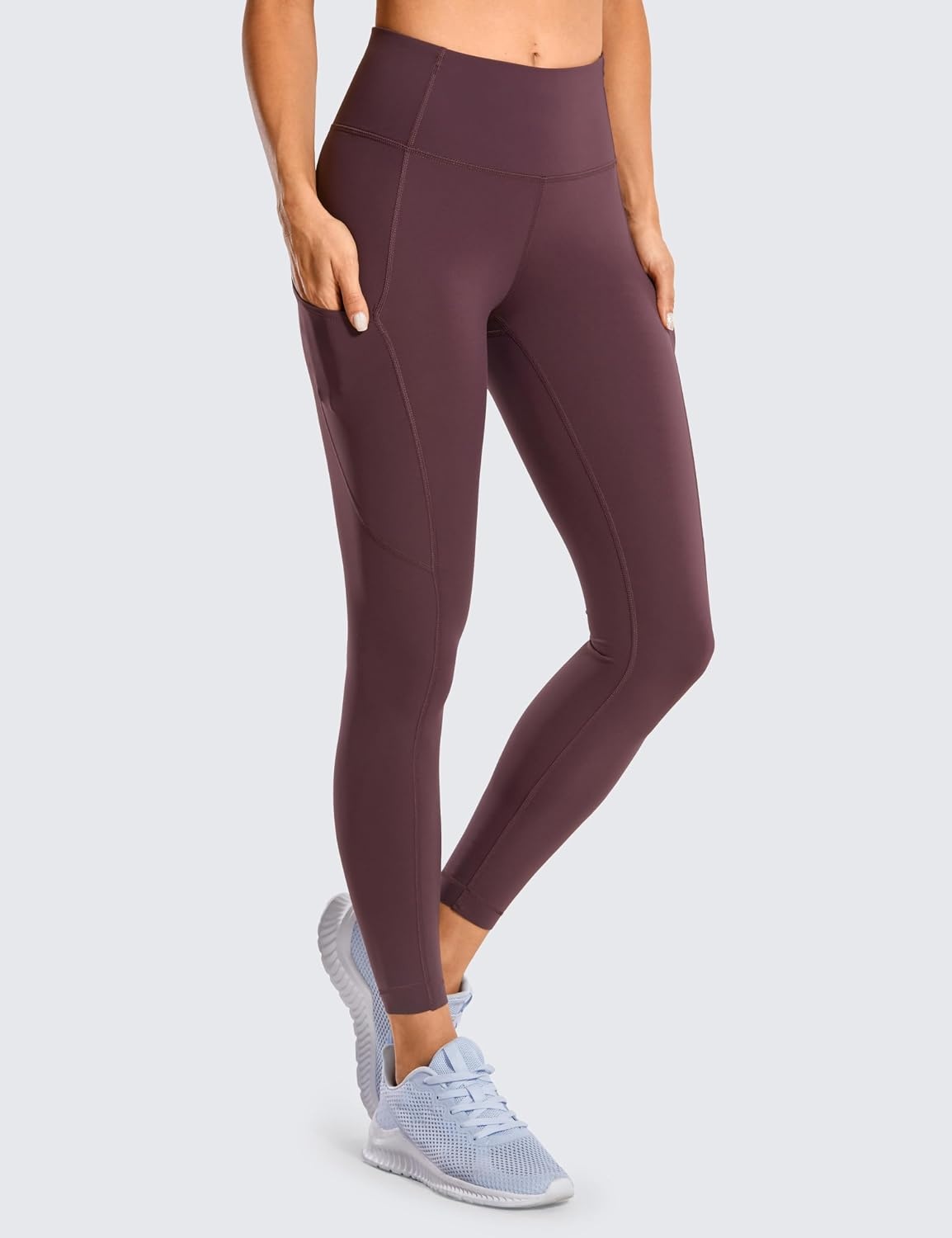 image:imageCRZ YOGA Naked Feeling Workout Leggings Pockets 25 High Waisted Womens Yoga Pants Running TightsArctic Plum