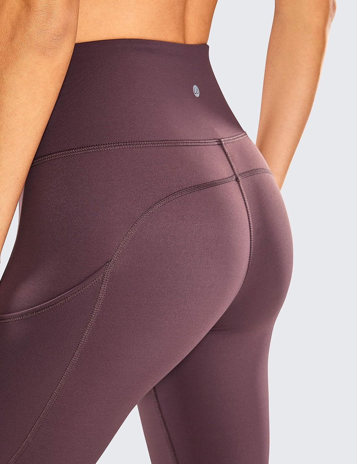 image:imageCRZ YOGA Naked Feeling Workout Leggings Pockets 25 High Waisted Womens Yoga Pants Running TightsArctic Plum