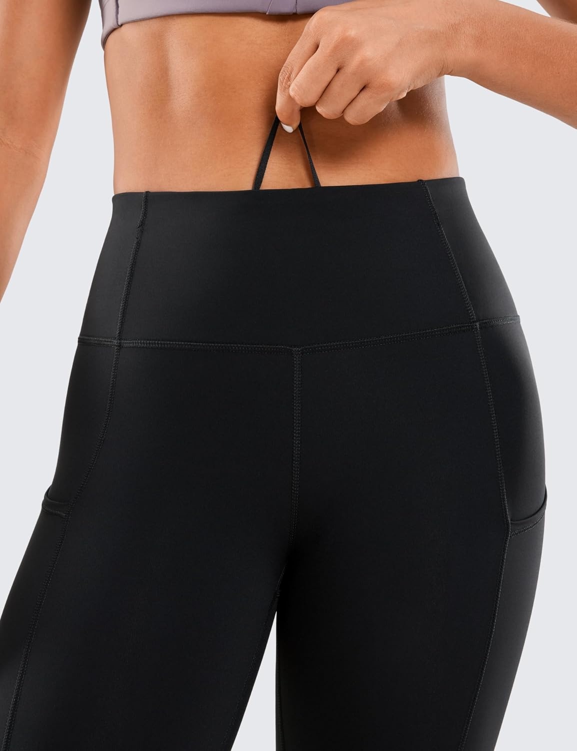 image:imageCRZ YOGA Naked Feeling Workout Leggings Pockets 25 High Waisted Womens Yoga Pants Running TightsBlack