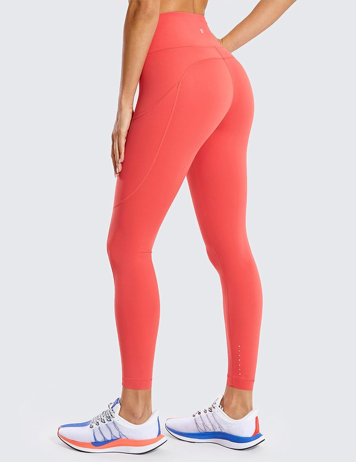 image:imageCRZ YOGA Naked Feeling Workout Leggings Pockets 25 High Waisted Womens Yoga Pants Running TightsBrick Rose