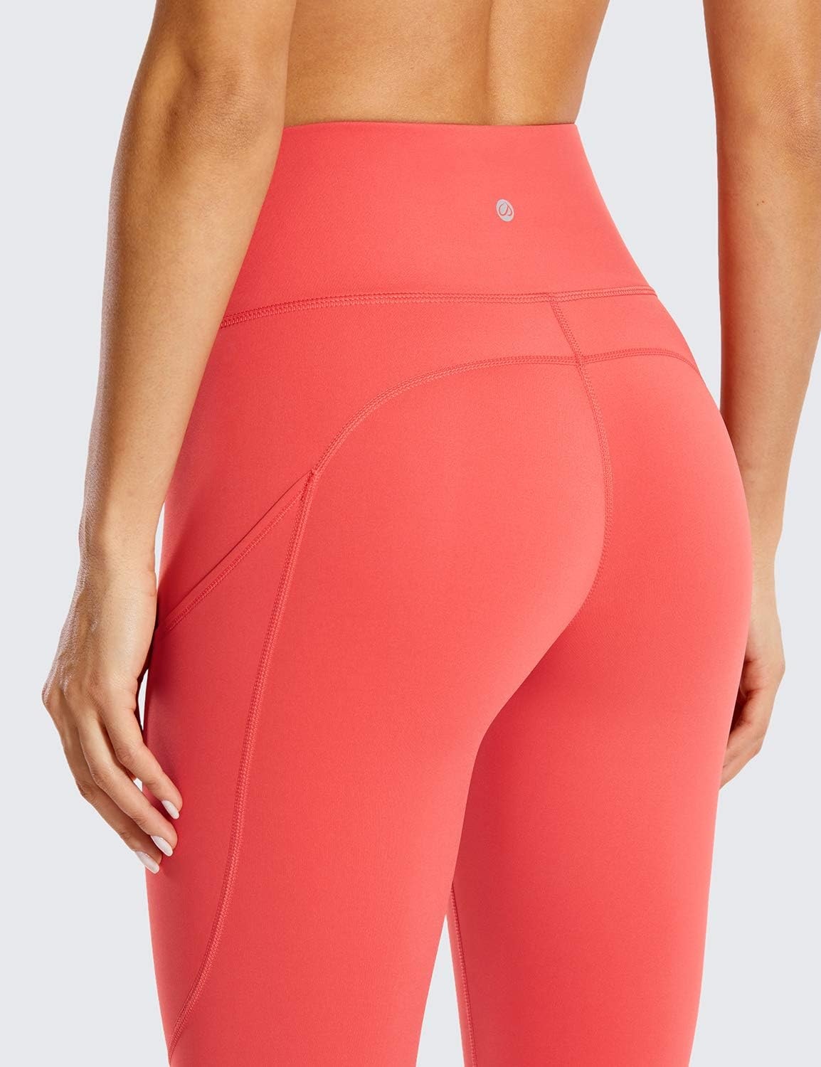 image:imageCRZ YOGA Naked Feeling Workout Leggings Pockets 25 High Waisted Womens Yoga Pants Running TightsBrick Rose