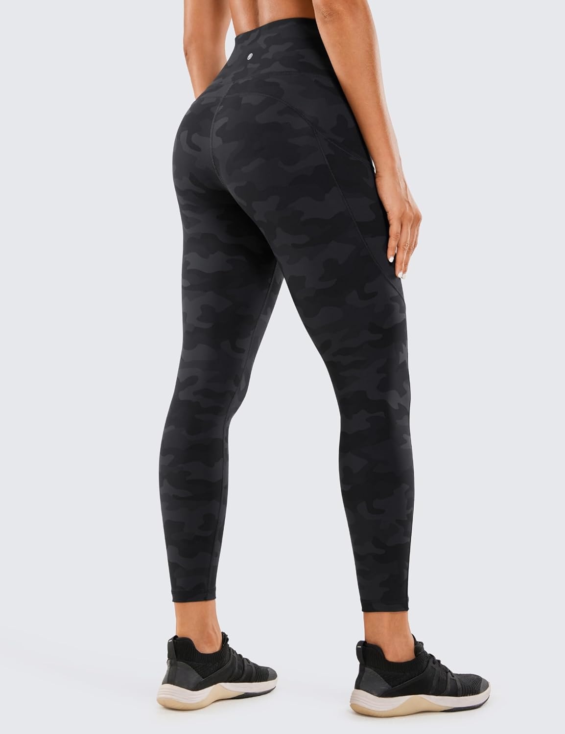image:imageCRZ YOGA Naked Feeling Workout Leggings Pockets 25 High Waisted Womens Yoga Pants Running TightsDark Grey Camouflage