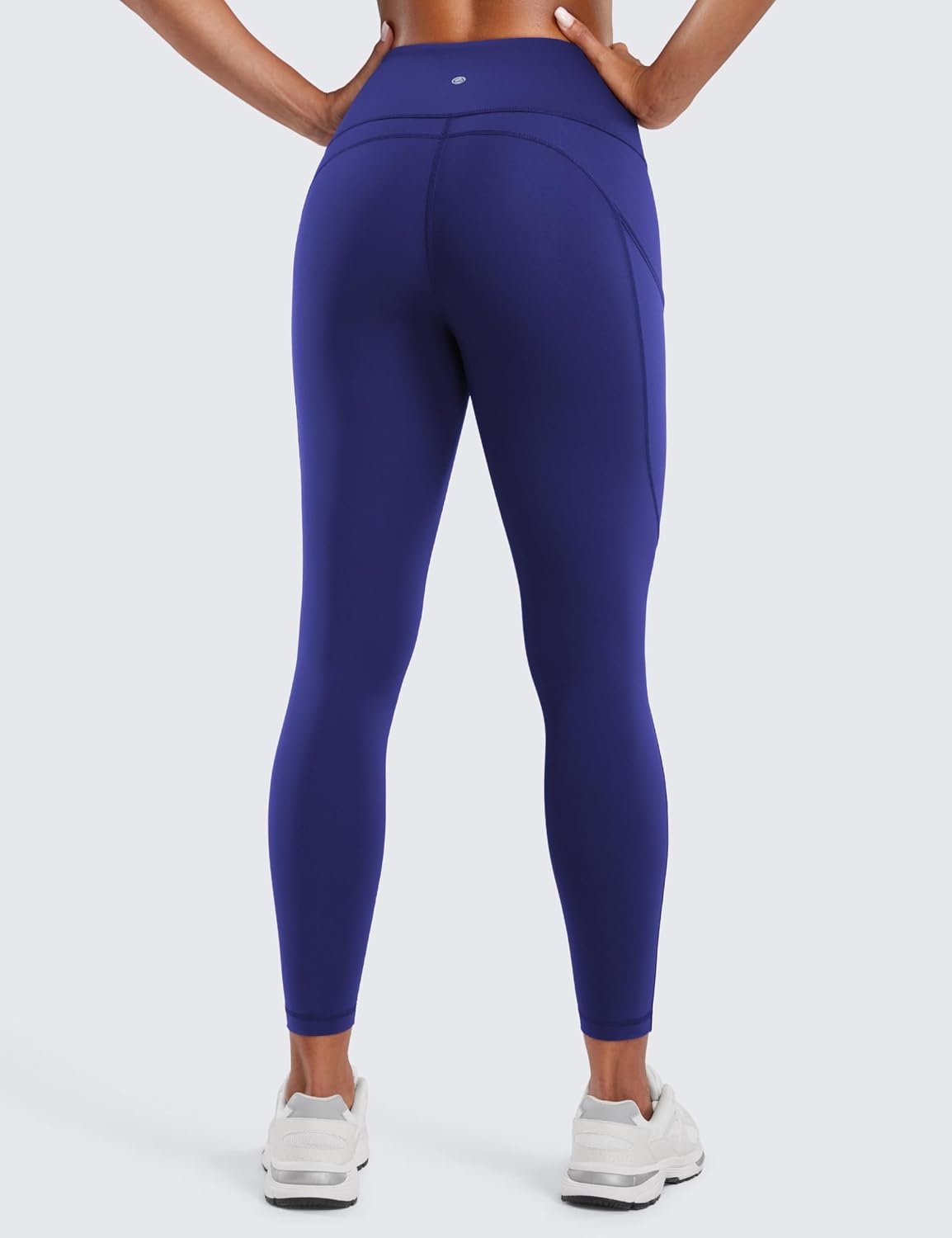 image:imageCRZ YOGA Naked Feeling Workout Leggings Pockets 25 High Waisted Womens Yoga Pants Running TightsLarkspur Blue