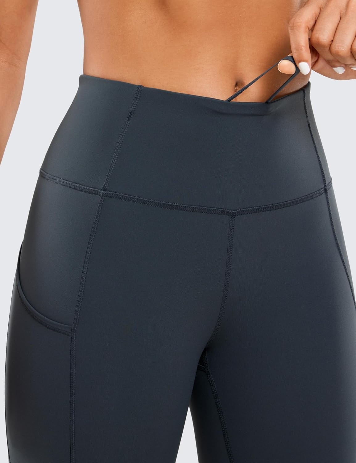 image:imageCRZ YOGA Naked Feeling Workout Leggings Pockets 25 High Waisted Womens Yoga Pants Running TightsMelanite