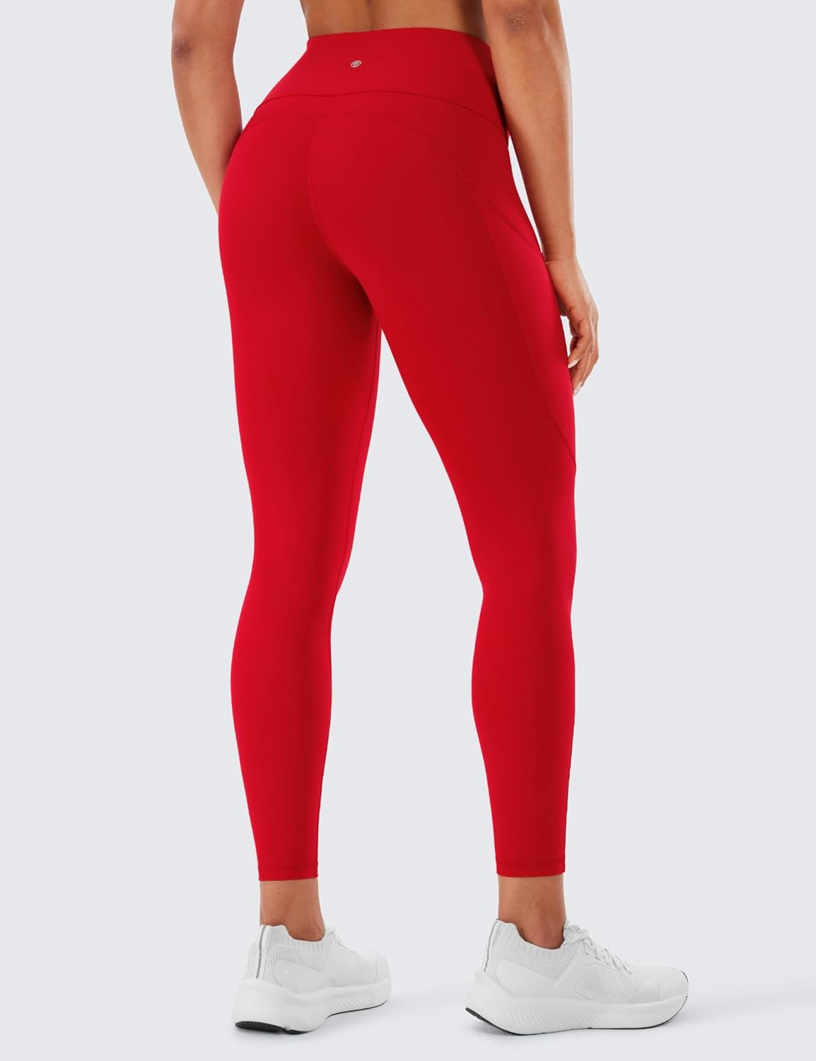 image:imageCRZ YOGA Naked Feeling Workout Leggings Pockets 25 High Waisted Womens Yoga Pants Running TightsRed Chili