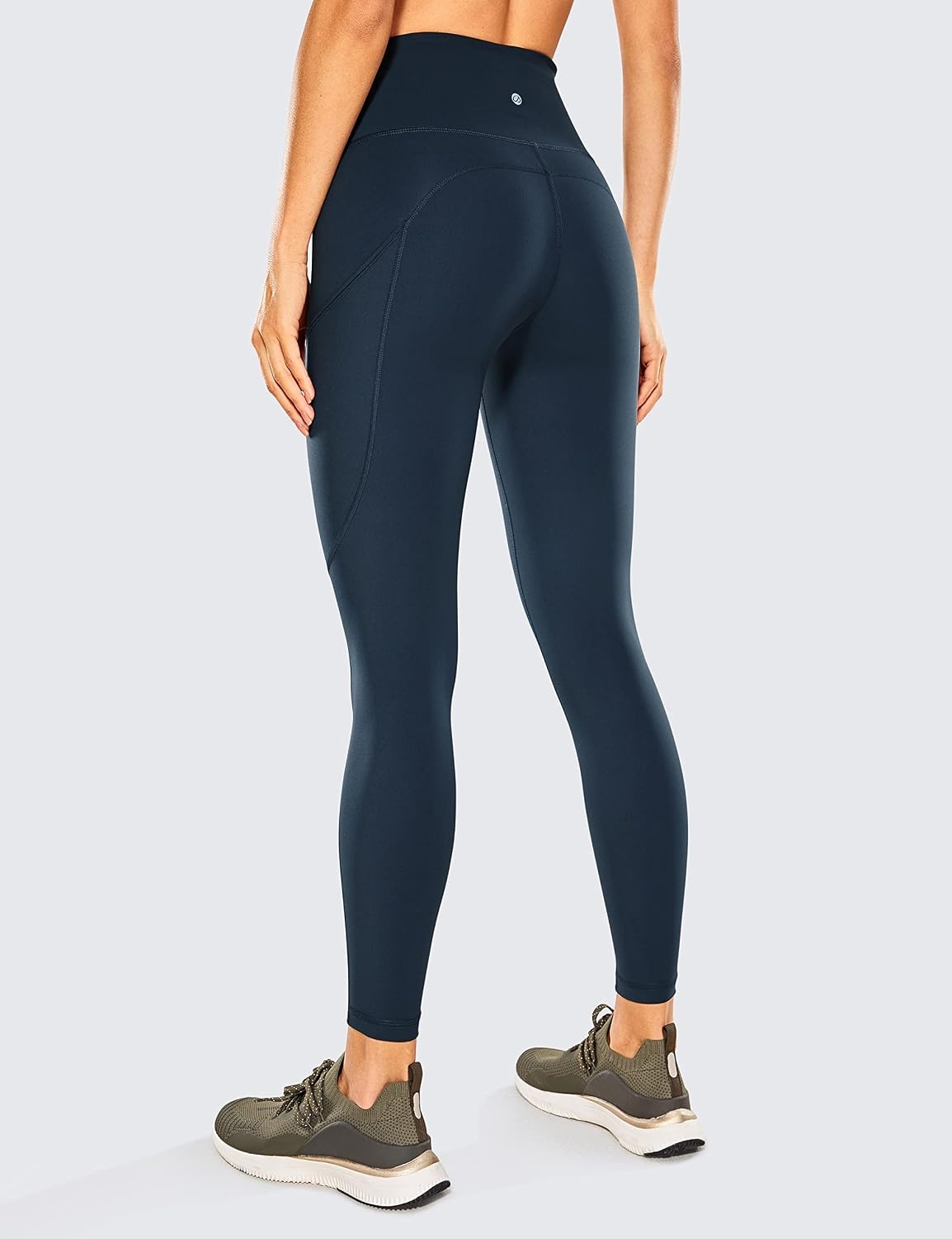 image:imageCRZ YOGA Naked Feeling Workout Leggings Pockets 25 High Waisted Womens Yoga Pants Running TightsTrue Navy