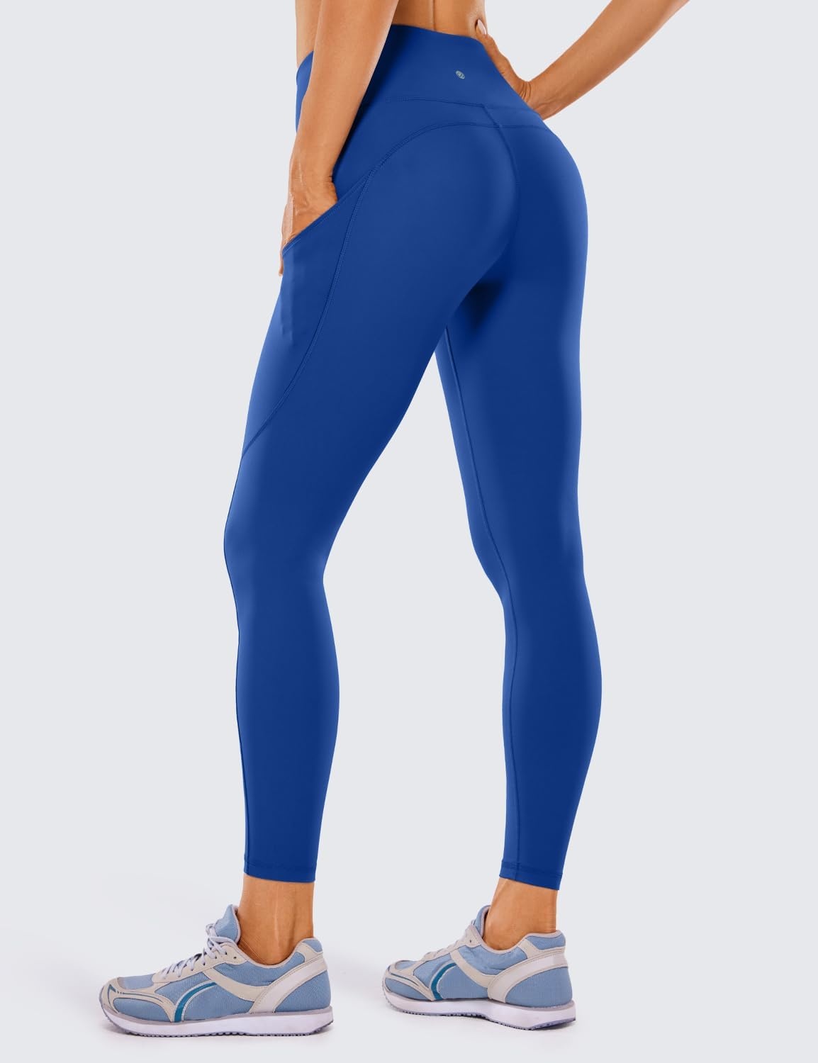 image:imageCRZ YOGA Naked Feeling Workout Leggings Pockets 25 High Waisted Womens Yoga Pants Running TightsWaves Blue