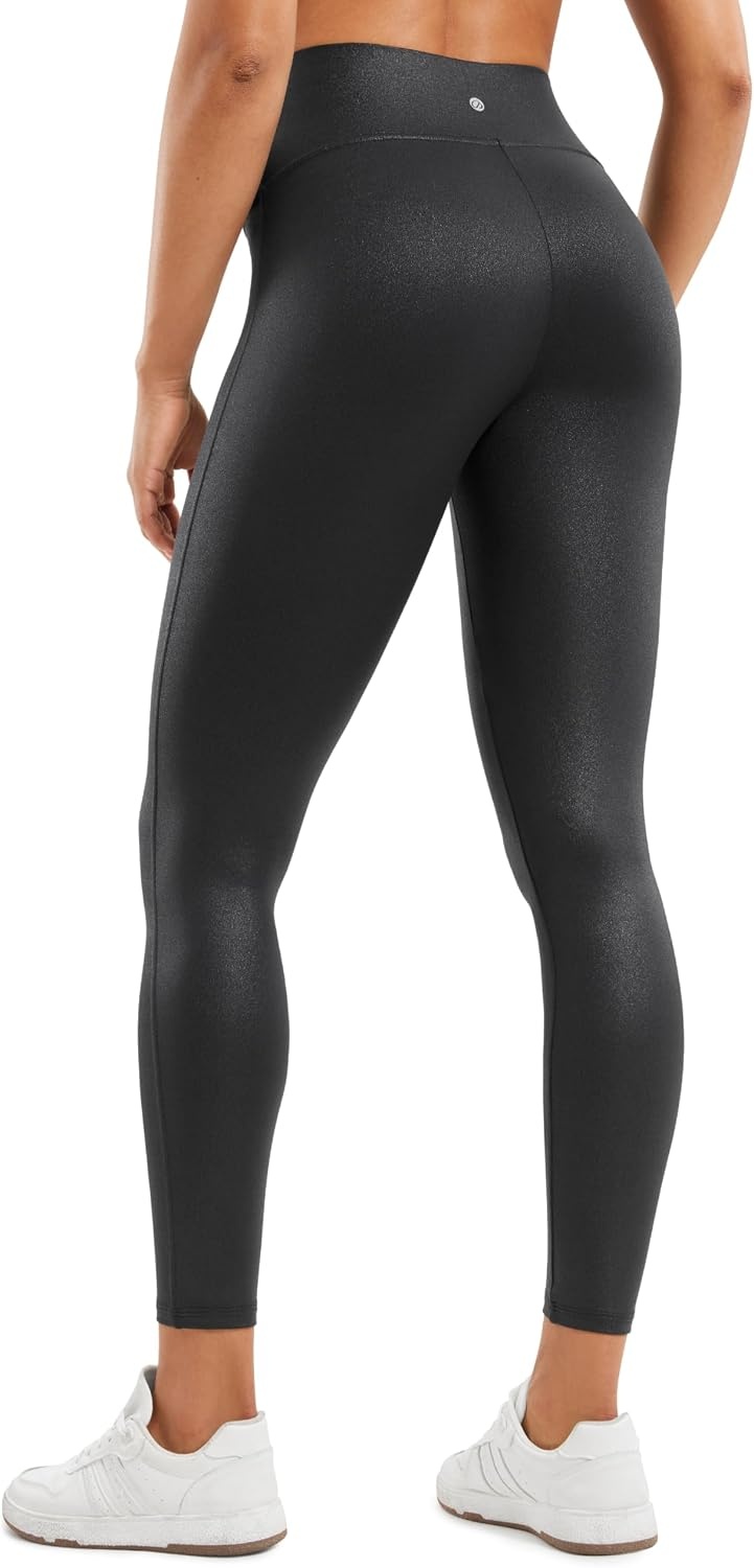 image:imageCRZ YOGA No Front Seam Faux Leather Leggings 25 Butterluxe Matte High Waist Stretch Tights Womens Pleather PantsBlack Classic