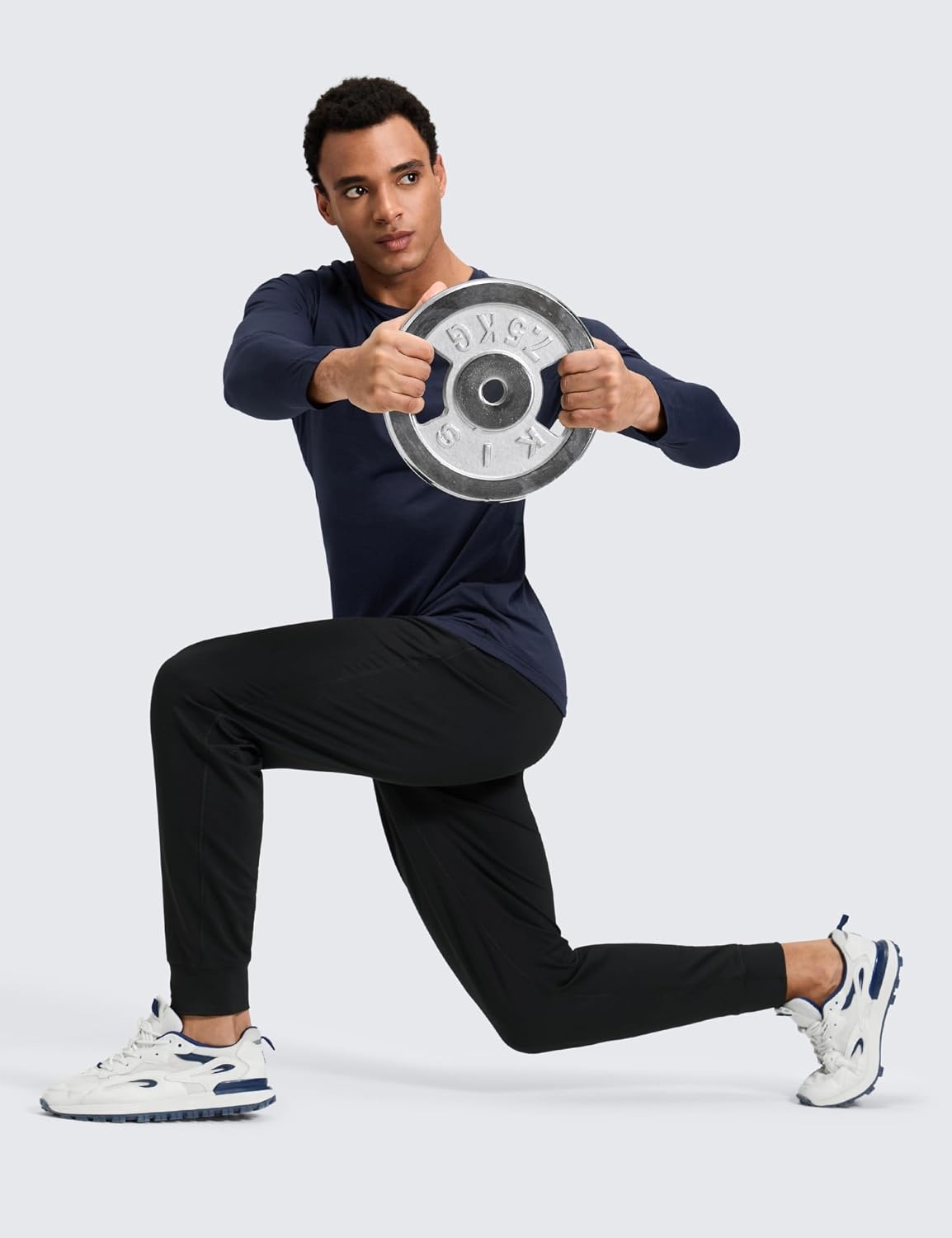 image:imageCRZ YOGA Performance Joggers for Men 29 Breathable SweatWicking Workout Athletic Casual Pants with PocketsBlack