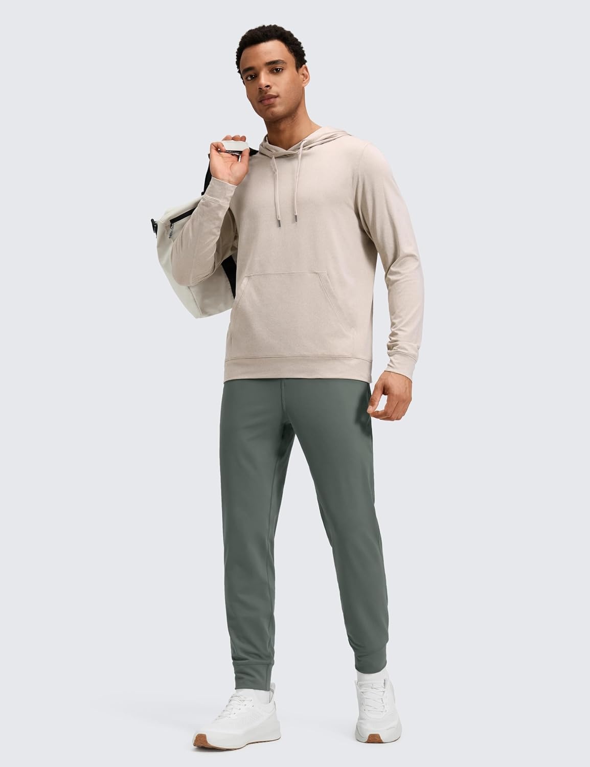 image:imageCRZ YOGA Performance Joggers for Men 29 Breathable SweatWicking Workout Athletic Casual Pants with PocketsGrey Sage